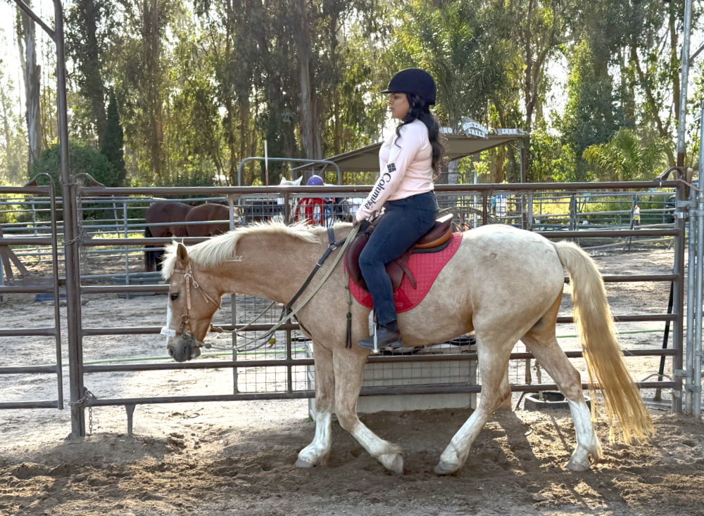 UMA student riding with balanced, correct form